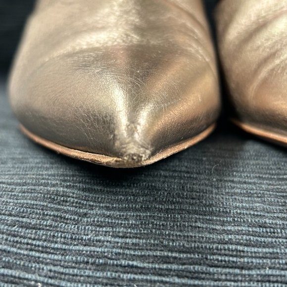 - Veronica Beard Lexi gold leather booties size EU 36 - Picture 7 of 9